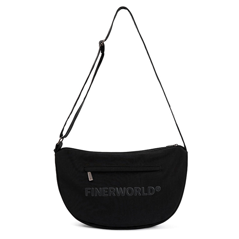 Crescent Dumpling Crossbody Bag – Deep Black