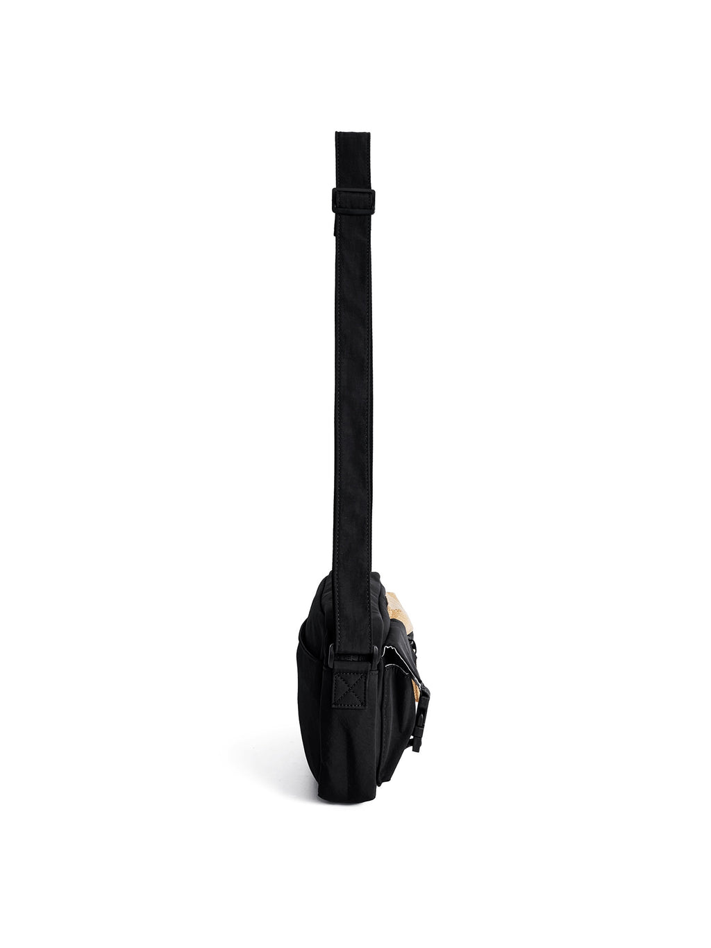 FINERWORLD C1 Patch Pocket Crossbody Bag in Deep Black - studio angle 02