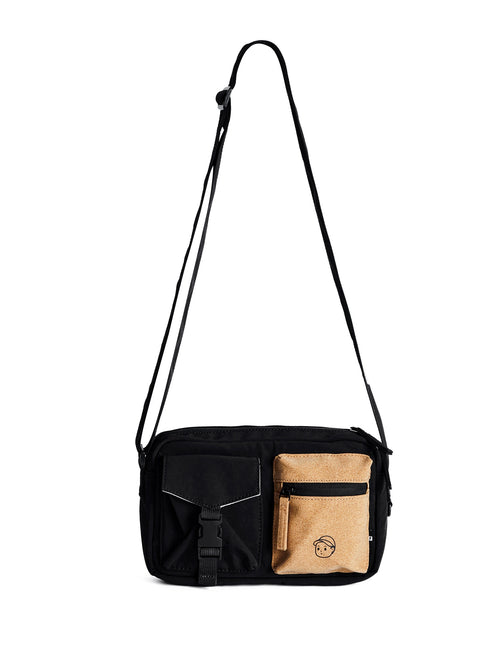 FINERWORLD C1 Patch Pocket Crossbody Bag in Deep Black - color swatch