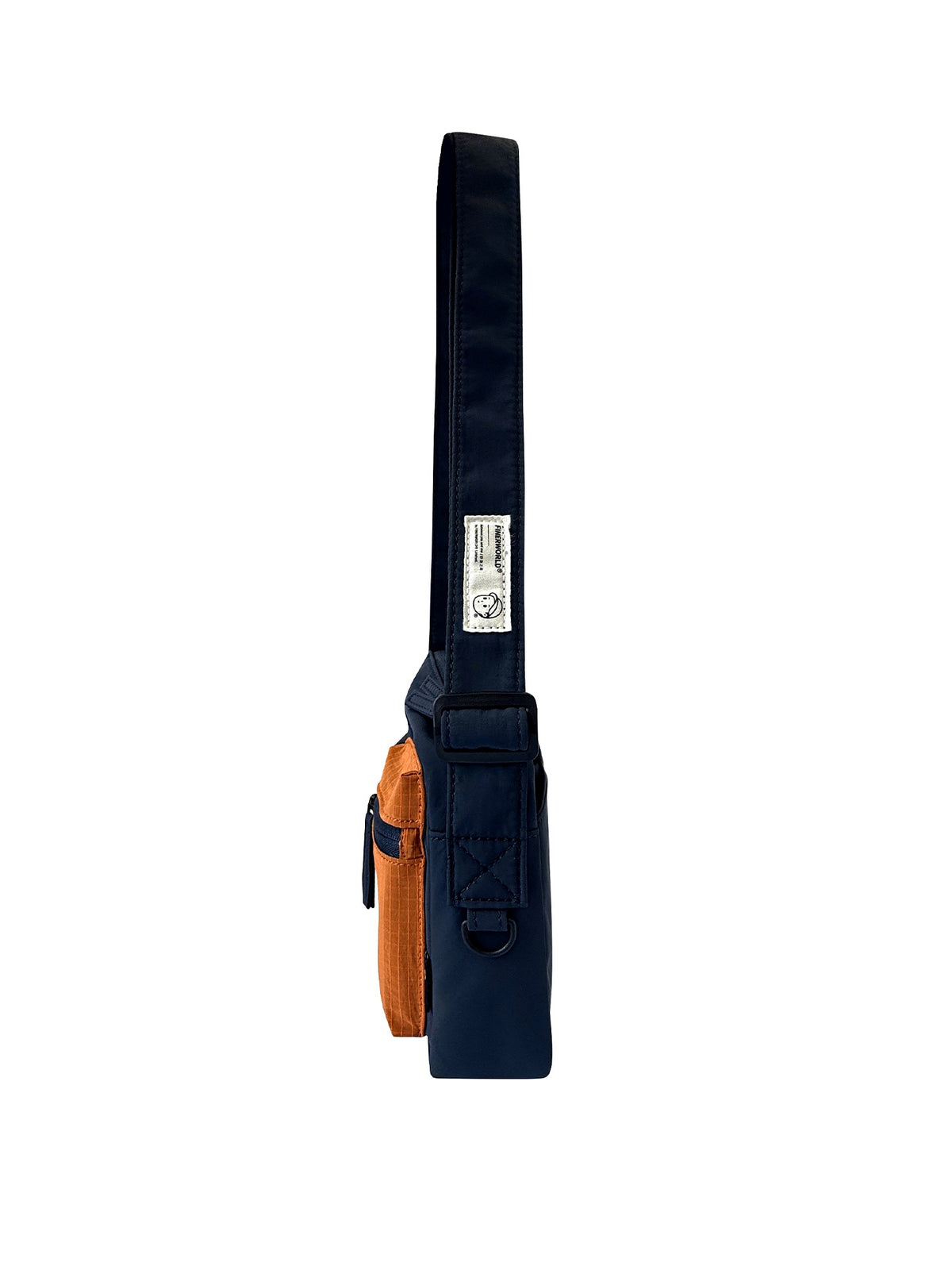 FINERWORLD C1 Patch Pocket Crossbody Bag in Navy - studio angle 02