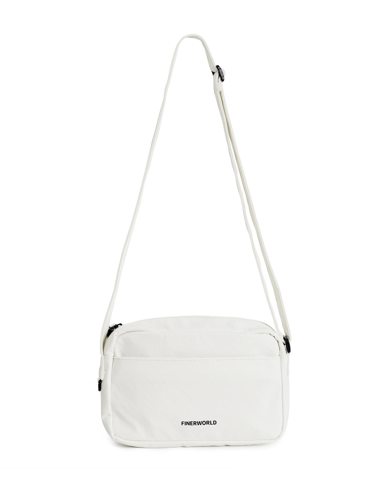 FINERWORLD C1 Patch Pocket Crossbody Bag in Soft Beige - studio angle 03