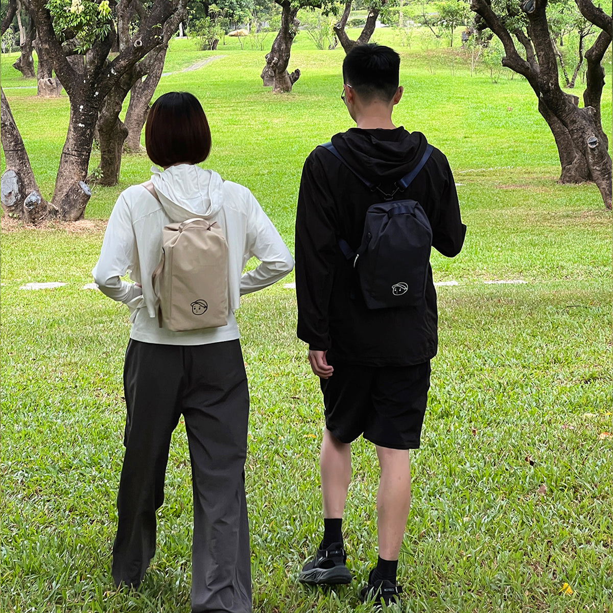 Daily Carry Backpack in Navy – on-body shot 02