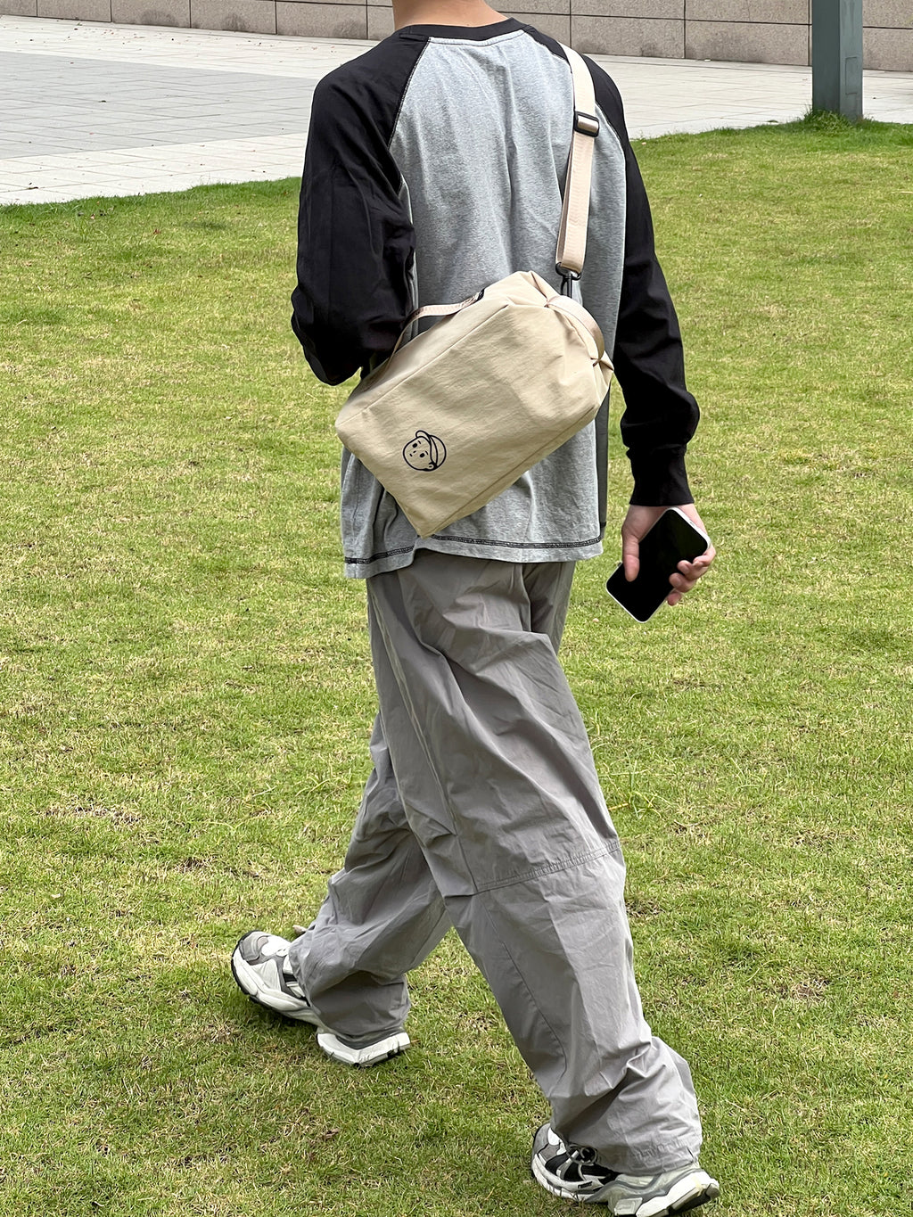 Daily Carry Backpack in Rock Sand – on-body shot 02