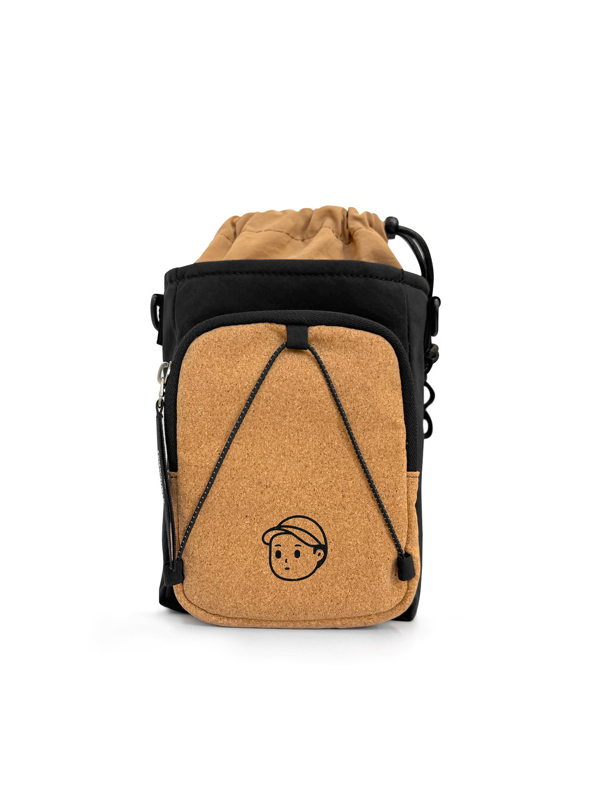 Hands-Free Crossbody in Deep Black Cork – multi-angle view 01