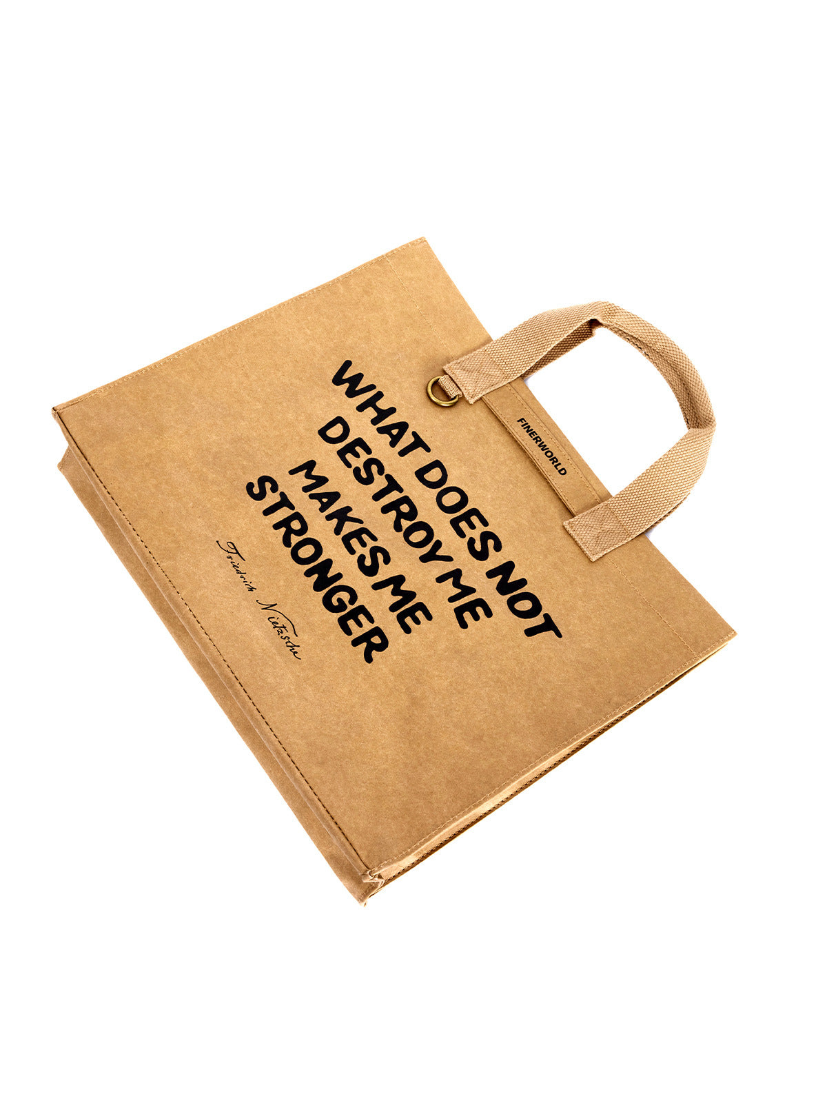 Kraft Paper Print Tote in Strong – multi-angle view 01