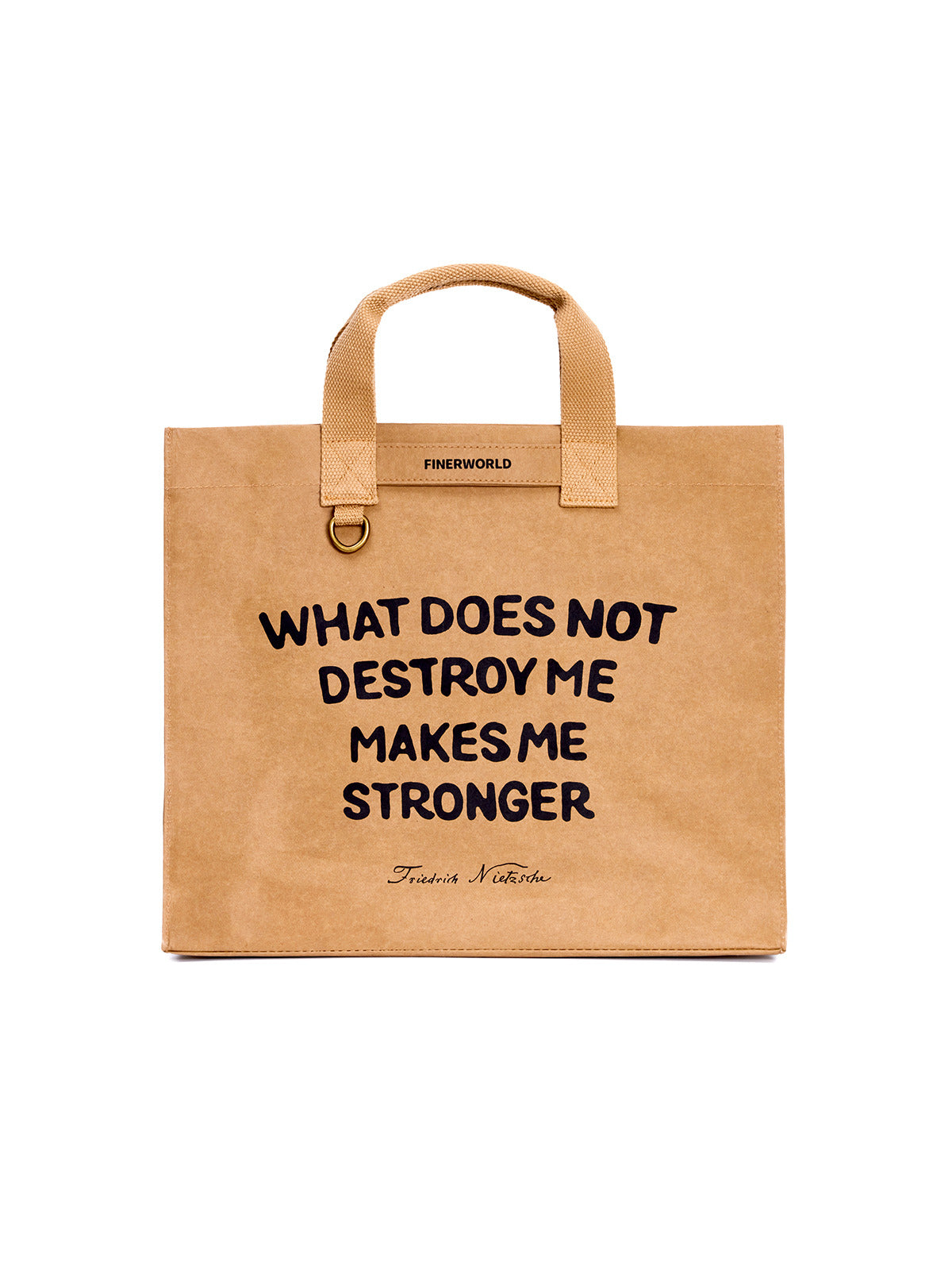 Kraft Paper Print Tote in Strong – product front color view