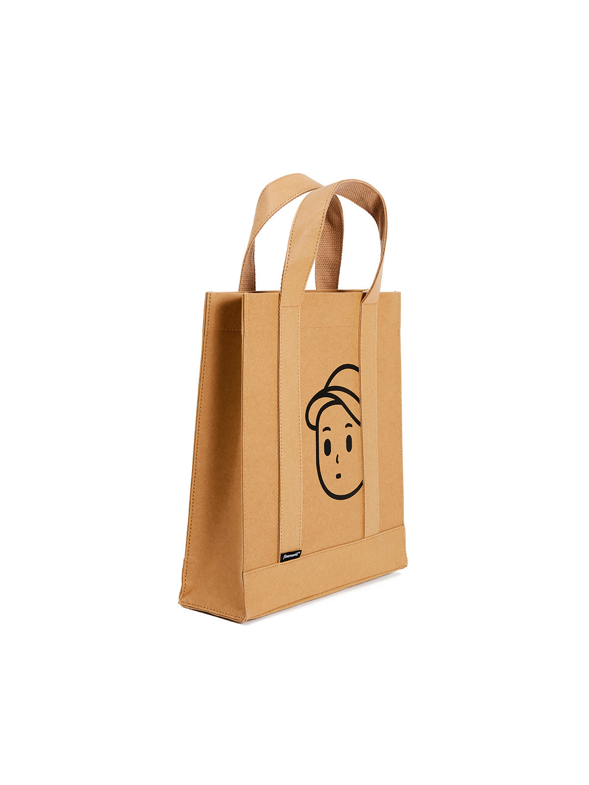 Kraft Paper Square Tote in Small – angle 01