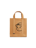 Kraft Paper Square Tote in Small – front studio