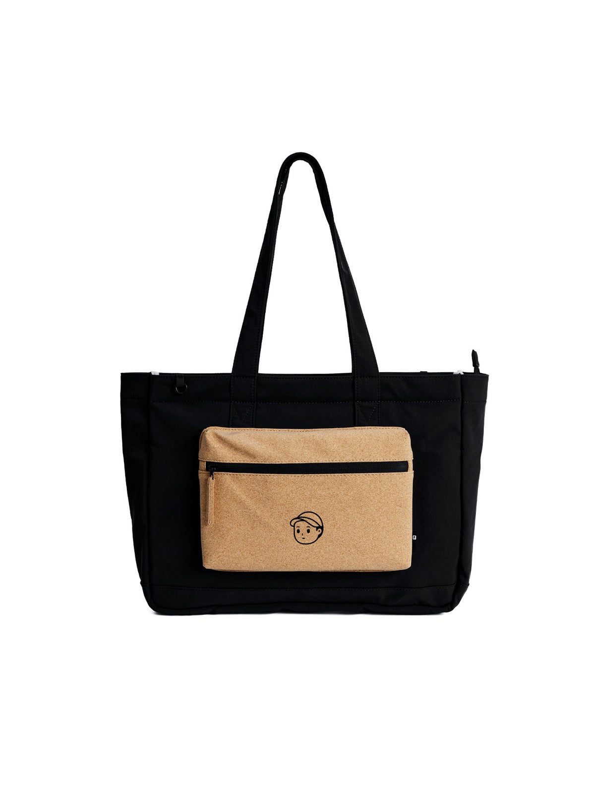 NT6 Pocket Tote in Deep Black – product front color view