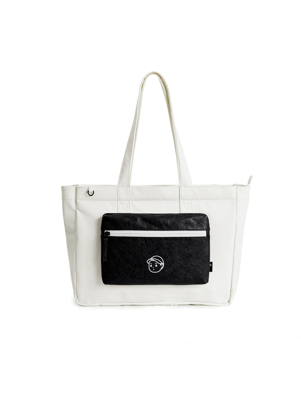 NT6 Pocket Tote in Soft Beige – product front color view
