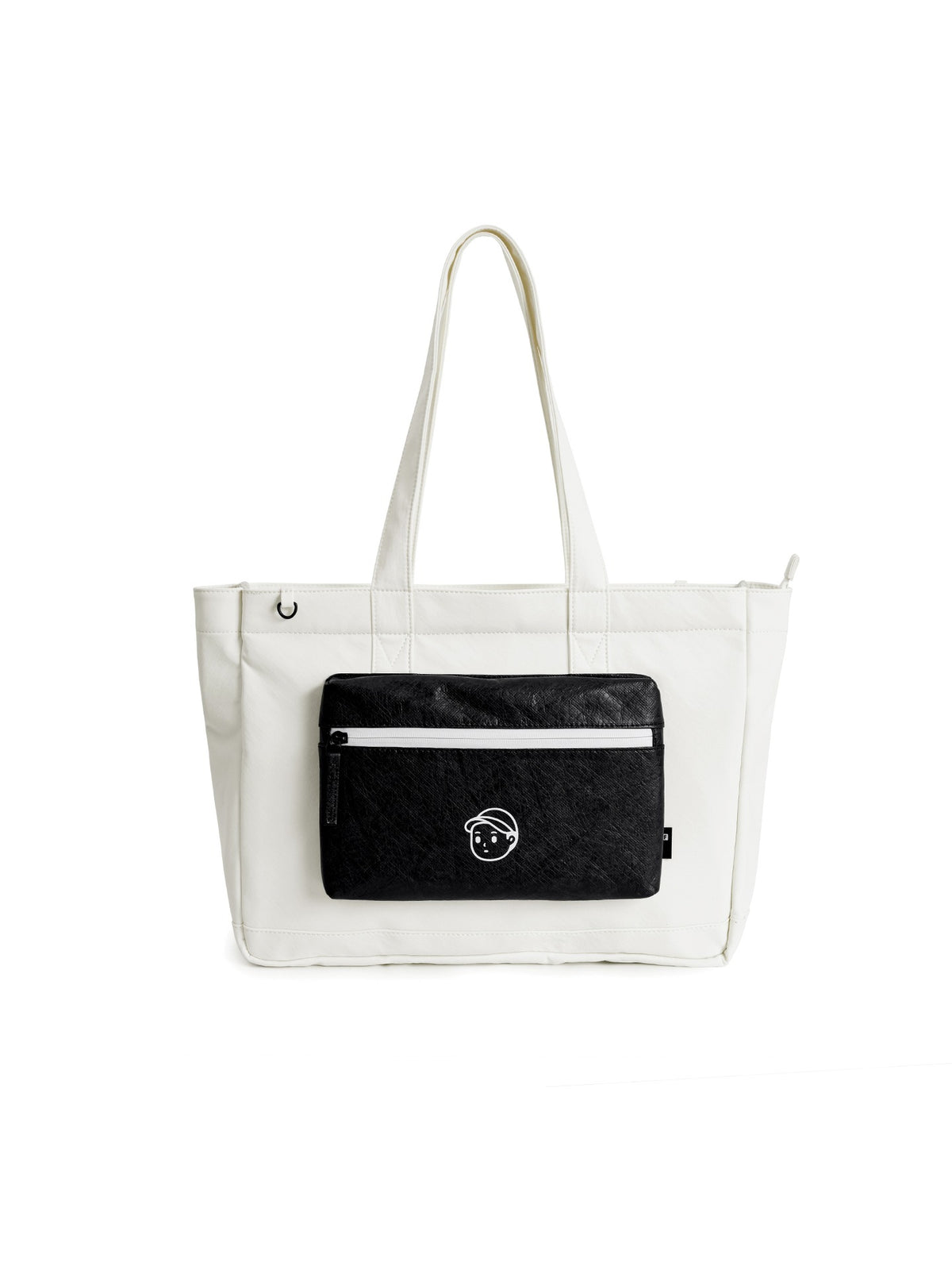 NT6 Pocket Tote in Soft Beige – product front color view