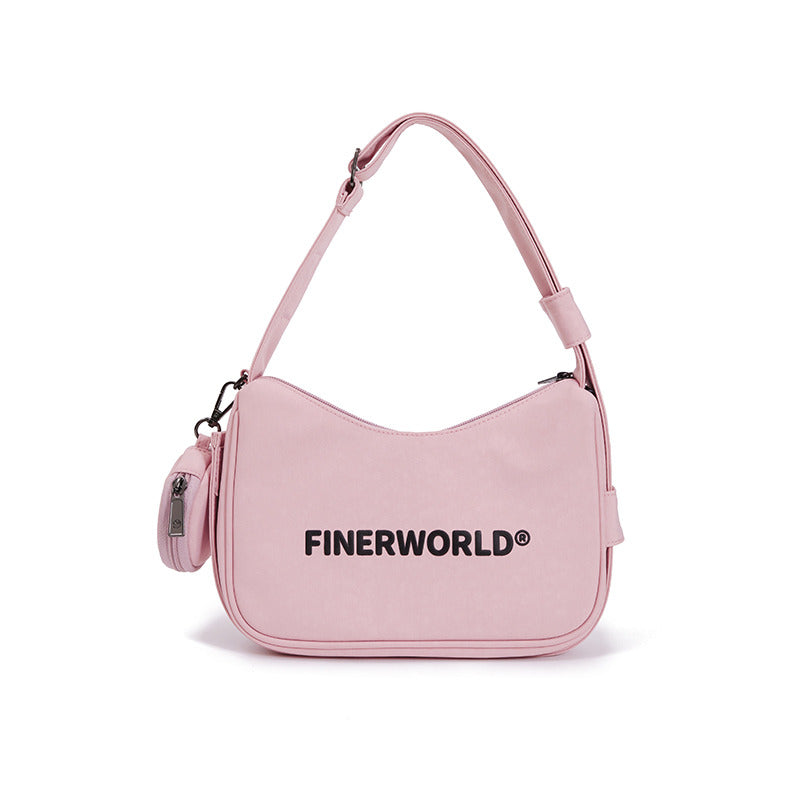 Nylon Shoulder Bag in Limited Pink – multi-angle view 01