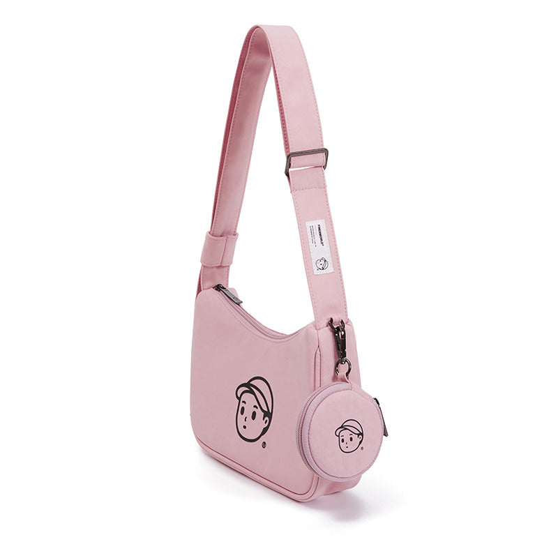 Nylon Shoulder Bag in Limited Pink – multi-angle view 03