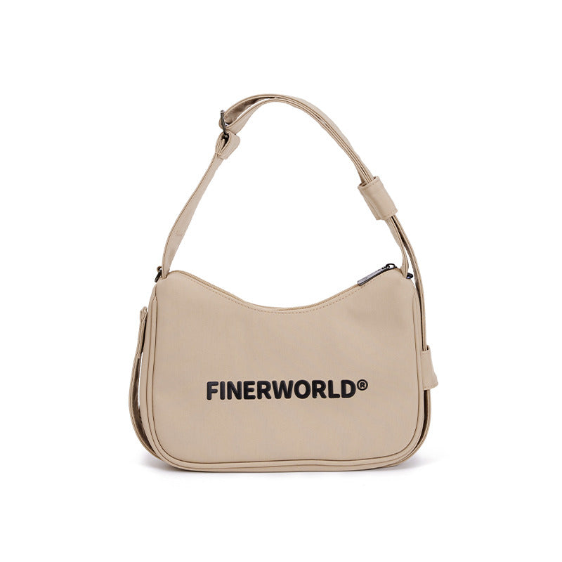 Nylon Shoulder Bag in Rock Sand – multi-angle view 01