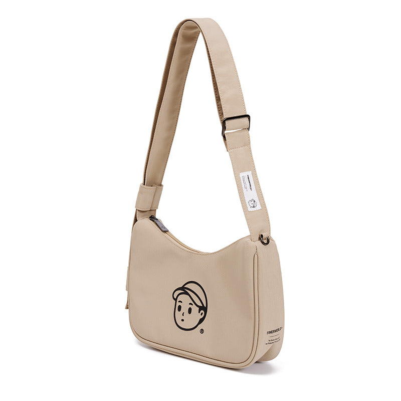 Nylon Shoulder Bag in Rock Sand – multi-angle view 03