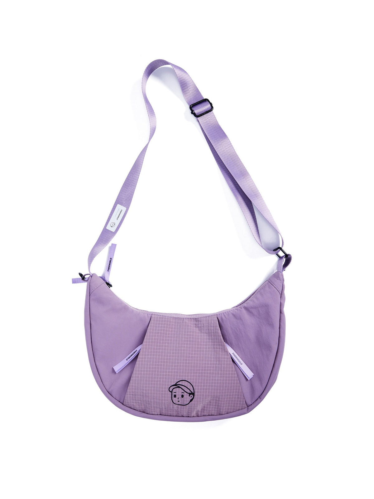 Patchwork Dumpling Bag in Lilac – product front color view