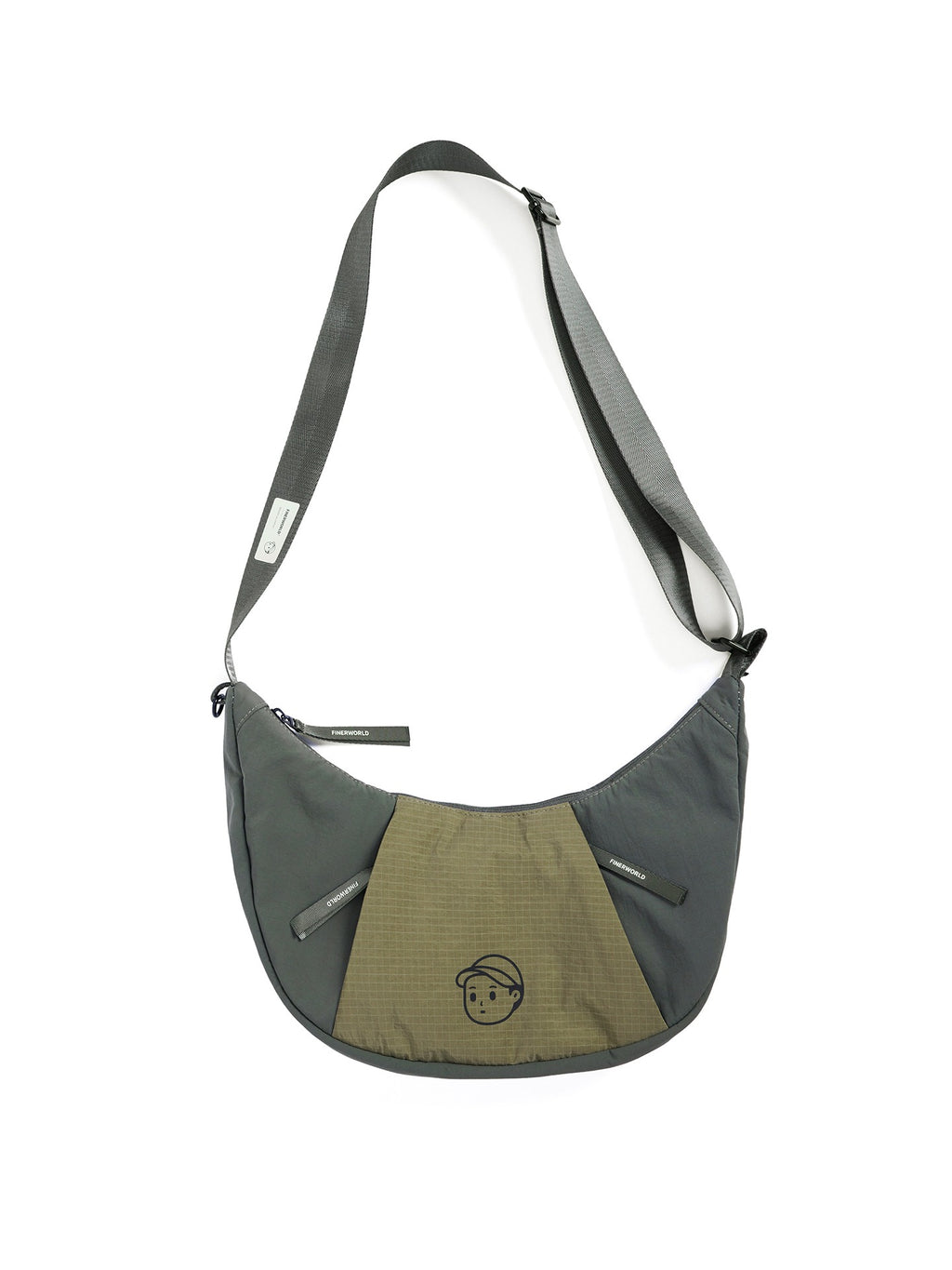 Patchwork Dumpling Bag in Olive – multi-angle view 01