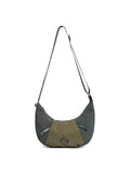 Patchwork Dumpling Bag in Olive – product front color view