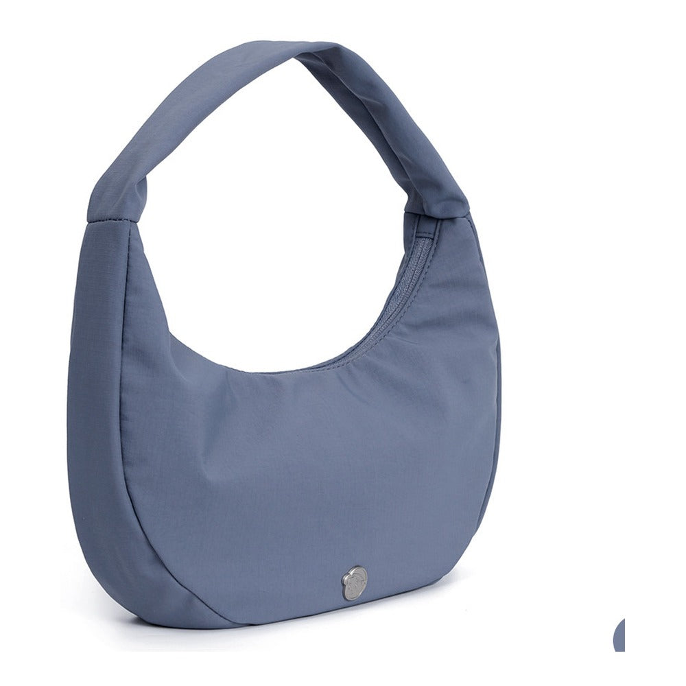 FINERWORLD Ultralight Nylon Underarm Bag in Mist Blue - side or open interior