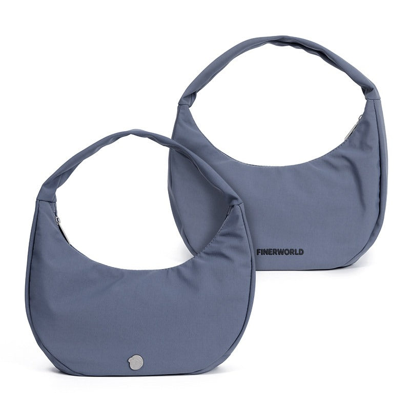FINERWORLD Ultralight Nylon Underarm Bag in Mist Blue - color swatch