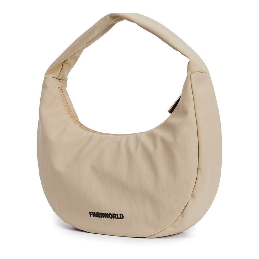 FINERWORLD Ultralight Nylon Underarm Bag in Rock Sand - FINERWORLD wordmark face